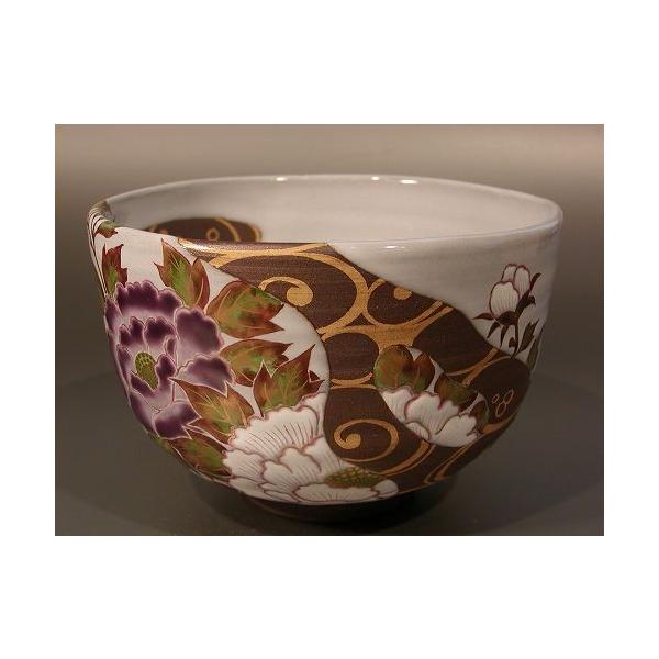 茶道具 抹茶茶碗 光琳水 牡丹絵、京焼 中村秋峰作 : 佐藤大観堂 茶道具 抹茶茶碗 光琳水 牡丹絵、京焼 中村秋峰作 : 佐藤大観堂