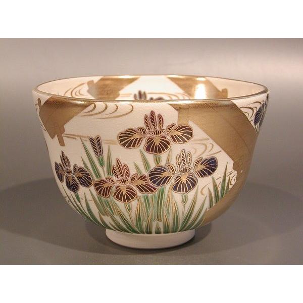 うのにもお得な情報満載！ 茶道具 新品 相模竜泉作、桐共箱 八ツ橋画、京都 色絵 抹茶茶碗 茶碗