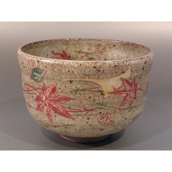 茶道具・茶器 抹茶茶碗 色絵 吹寄、京都 京焼 清水焼 中村清彩