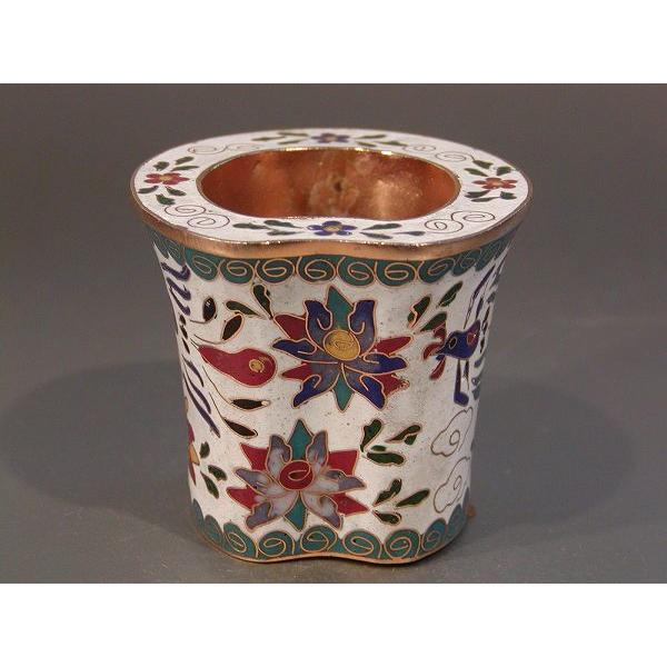 茶道具 蓋置 唐物七宝、 黄 井仁（ホワン ジン レウ）作 : 佐藤