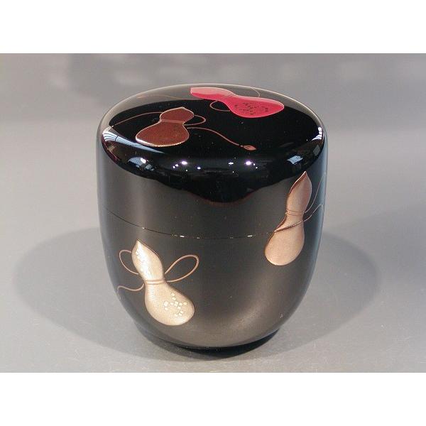 茶道具　六瓢蒔絵　大棗　内梨子地　雅光造 茶道具 六瓢蒔絵 大棗 内梨子地 雅光造