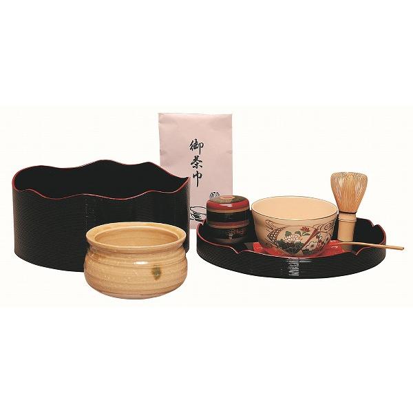 茶器・茶道具 お点前（おてまえ） 千歳盆セット 8点（盆-樹脂製