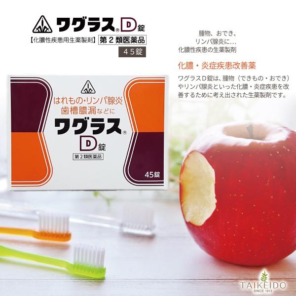 第2類医薬品】 ワグラスD錠 45錠 ホノミ漢方 剤盛堂薬品 腫物 中耳炎 蓄膿症 歯槽膿漏 クリックポストで送料無料 :4987474153592:大慶堂さんあい薬局Yahoo!店 - 通販 - Yahoo!ショッピング 第2類医薬品】 ワグラスD錠 45錠 ホノミ漢方 剤盛堂薬品 腫物 中耳炎 蓄膿症 歯槽膿漏 クリックポストで送料無料 :4987474153592:大慶堂さんあい薬局Yahoo!店 - 通販 - Yahoo!ショッピング