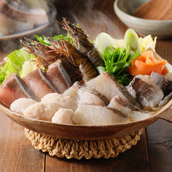 絆屋 大分海鮮寄せ鍋セット ぶり切身・真鯛切身・はも切身・はもすり身×各100g、車海老(頭付)3尾、和風スープ250g  送料無料 ｜爆買