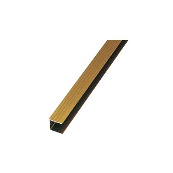 アルミチャンネル20ブロンズ24x25x1800mm  合成竹 竹垣根 竹垣フェンス アルミ 柱