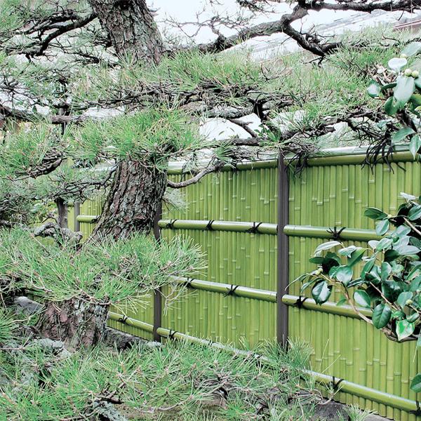 人工竹 簡単組立済 建仁寺片面張 青竹 追加セットW1800xH1800mm 合成竹