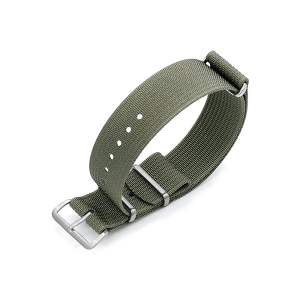 20mm 時計ベルト NATO G10 リブドナイロン ミリタリーグリーン