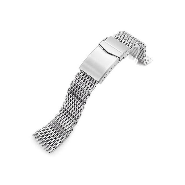 【廃盤】タイコノート 20mm MiLTAT シャークメッシュバンド　ポリッシュ 20mm MiLTAT テーパード シャークメッシュバンド ステンレススチール