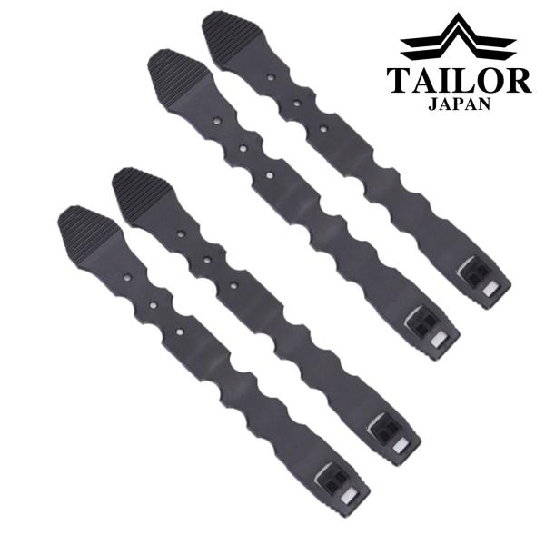 TAILOR JAPAN テイラージャパン マリスクリップ ショートタイプ ポーチホルダー モール クリップ 4個セット (3インチ) サバゲー  装備 マグポ IN-U0ED-F9BZ