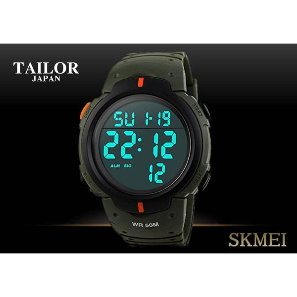 Tailor Japan デジタル 腕時計 メンズ レディース 防水 Watch スポーツ ウォッチ ストップウォッチ 軽量 シンプル アーミーグリーン Buyee Buyee Japanese Proxy Service Buy From Japan Bot Online