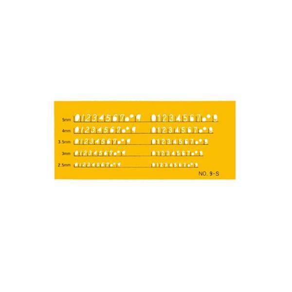 テンプレート No 9 S 数字定規 1 843 1019 送料無料 A B 大夢店 通販 Yahoo ショッピング