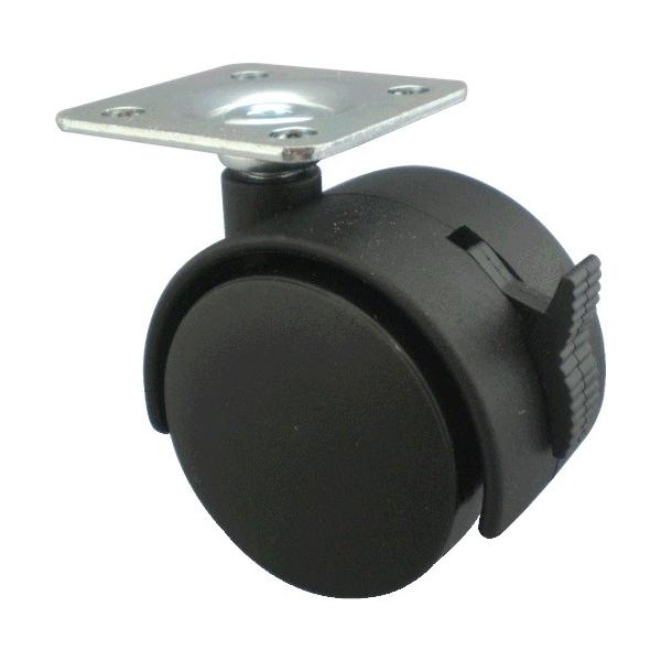 ●品名：TGS40-P●車輪直径：Φ40mm●取付方式：プレートタイプ●ストッパー：ストッパーあり●耐荷重（daN）：29.4●耐荷重（Kgf）：30●H：56mm●D：40mm●W：42mm●b：38×38mm●P：5mm●C：14mm●...