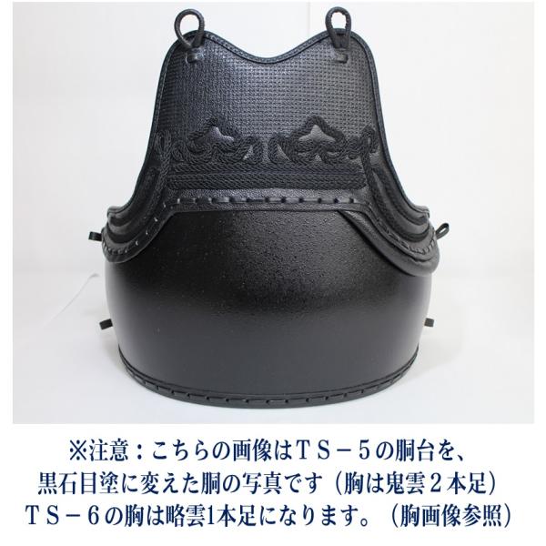 銃剣道用胴単品　TS-6色胴タイプです。※商品画像はTS-5色胴（鬼雲2本足胸）の画像です。TS-6色胴の胸は商品画像2枚目の「略雲1本足胸」となります。中高生や女性に人気の、1本足胸タイプ。サイズはMLサイズです。（身長155cm以上の方...