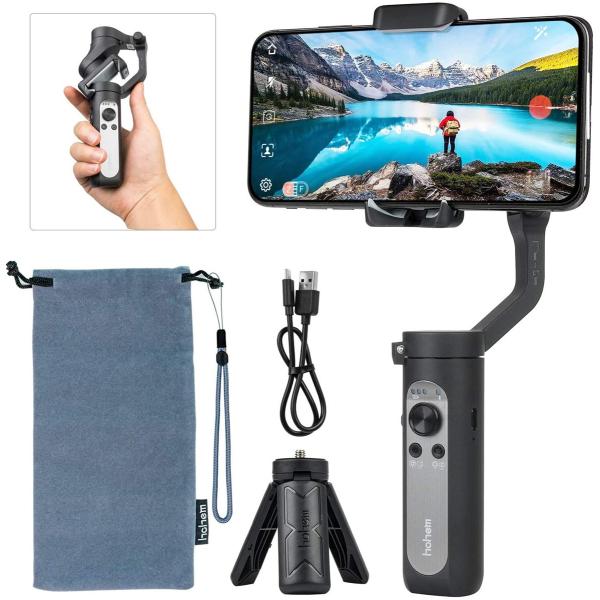 Hohem iSteady X スマホジンバル折りたたみ式スタビライザー 超軽量 黒