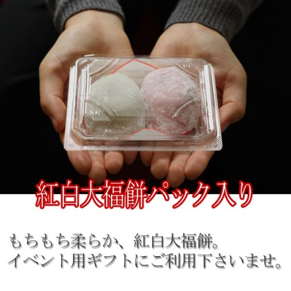 紅白大福餅 紅白餅餡入り 65ｇx2個 冷凍 上棟式結婚式敬老の日卒業入学合格祝い退職お返しお菓子引き菓子プチギフトあん入り粗品 Buyee