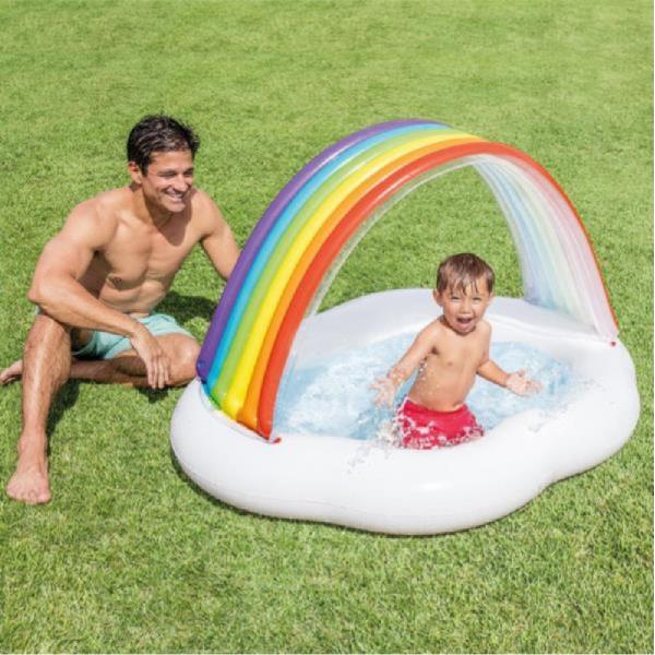 他サイト： 【INTEX】レインボークラウドベビープール（142×119×84cm）　57141　子供用ビニールプール/水遊び/インテックスの商品画像