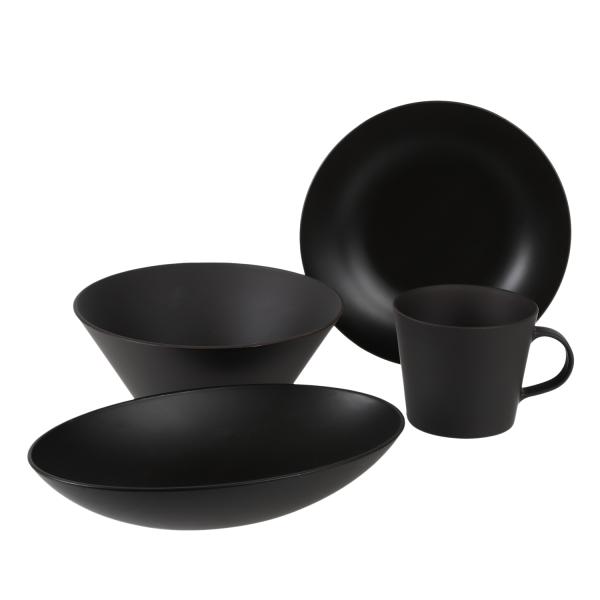 一人暮らし用食器4点セット 日本製 プラスチック 電子レンジ 食洗機