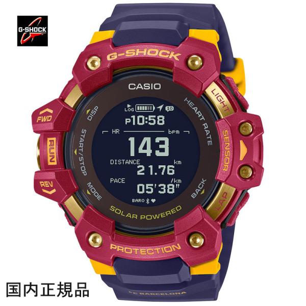 G-SHOCK �W�[�V���b�N �r���v�f�W�^�� G-SQUAD FC�o���Z���i Matchday�R���{ ���o�C�������N GBD-H1000BAR-4JR �����Y�E�H�b�` �������K�i