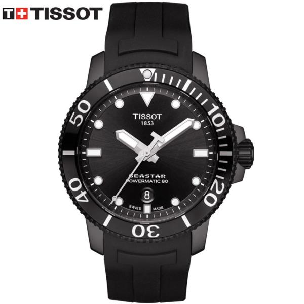 Tissot 自動巻き腕時計 ブラック 楽天市場】Tissot ティソ Seastar 1000 シースター パワー