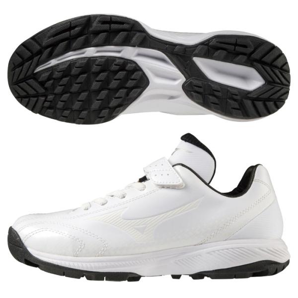 Mizuno ミズノ ライトレボトレーナーJr. 少年 野球 トレーニングシューズ ジュニア 2022年秋冬 ワイド 3E ホワイト 11GT222201