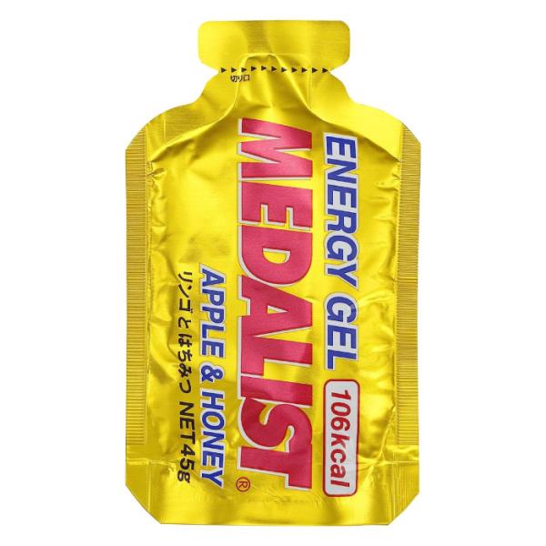 MEDALIST メダリスト エナジージェル リンゴとはちみつ 1袋 45g 106kcal 補給食 サプリ エネルギー マラソン トレイルラン 自転車 登山 889507