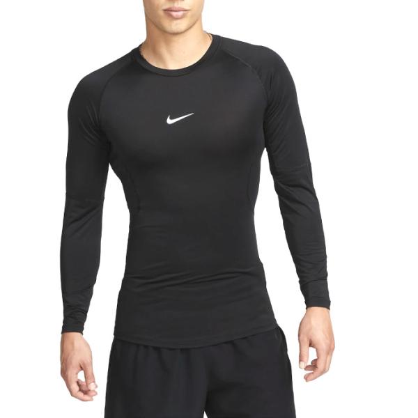 NIKE ナイキ プロ Dri-FIT タイト ロングスリーブ フィットネストップ シャツ 長袖 メンズ 2024年秋 ブラック スポーツ トレーニング フィットネス FB7920-010