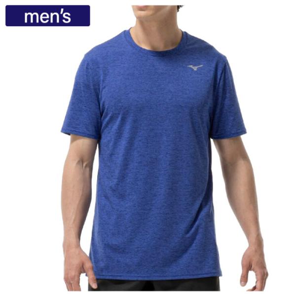 Mizuno ミズノ ランニングシャツ クイックドライTシャツ メンズ ソーダライトブルー J2MAC019