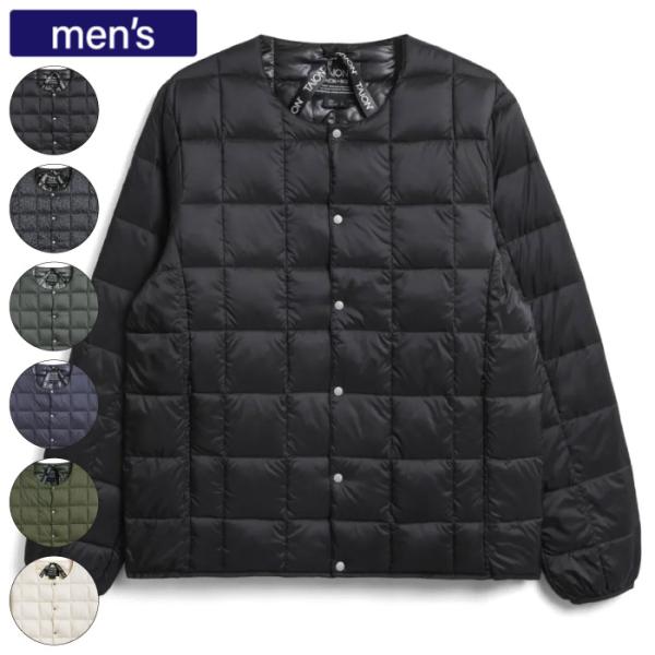 TAION タイオン ベーシック クルーネックボタン インナーダウンジャケット メンズ 保温性 800FPダウン使用 収納袋付 手洗いOK TAION-104