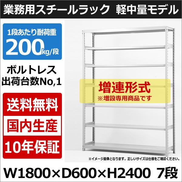 スチールラック スチール棚 業務用 収納 ボルトレス 軽中量棚 幅180