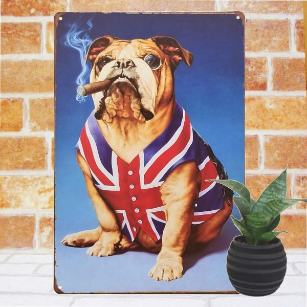 ブリキ看板 ブルドッグ イギリス ポスター 犬 インテリア 葉巻 タバコ Inubupa アートパネル 太陽雑貨ren 通販 Yahoo ショッピング
