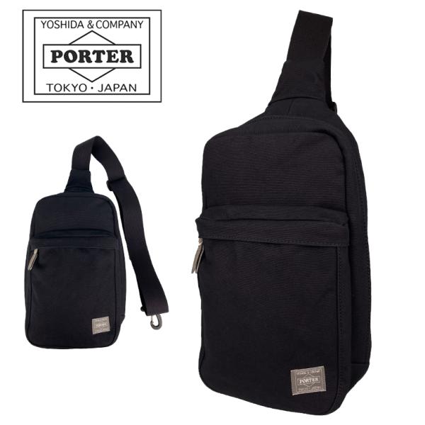 【美品】PORTER ヒート スリング ボディバッグ ブラックf757 tajimaya4881_727-04000