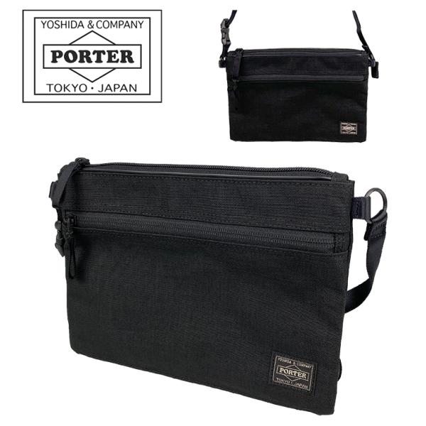 美品　PORTER HYBRID ポーター ハイブリッド サコッシュ　黒 HYBRID（PORTER） ポーター ハイブリッド サコッシュ 737-17820