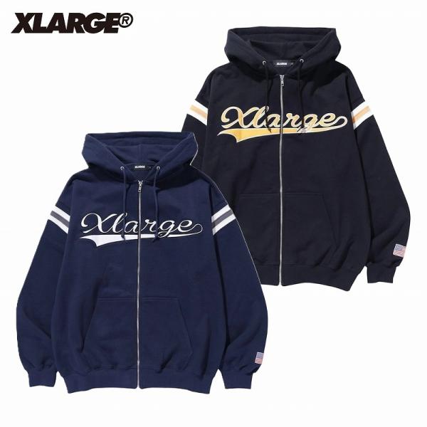 XLARGE ジップパーカー メンズ エクストララージ LINE ZIP UP