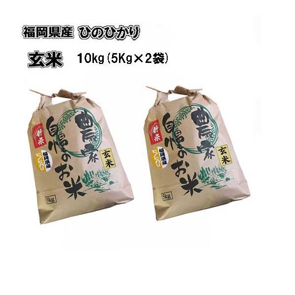 初回限定 送料無料 九州 福岡県朝倉市産ヒノヒカリ玄米10キロ 農薬 化学肥料不使用