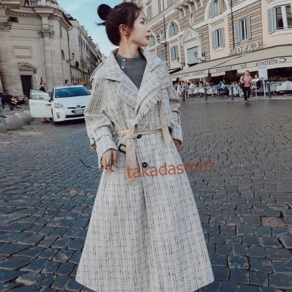 経典ブランド トレンチコート チェスターコート チェック きれいめ トレンチコート レディース チェスターコート チェック フリンジ ベルト きれいめ フェミニン可愛い Good Clothes コート アウター Www Reinnec Cl