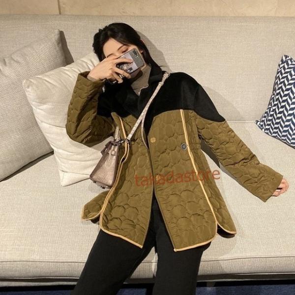 人気商品は バイカラー キルティングコート ロング Clothes Good 秋冬 スリット 可愛い フェミニン きれいめ タイト バイカラー アウター レディース キルティングコート フェミニン きれいめ コート アウター