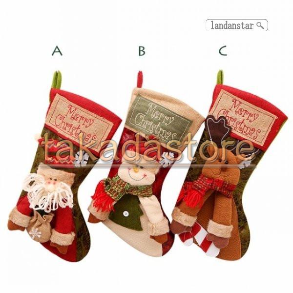 特別セール品 クリスマス靴下袋プレゼントクリスマスイブクリスマ飾り雑貨ソックスパーティーギフト