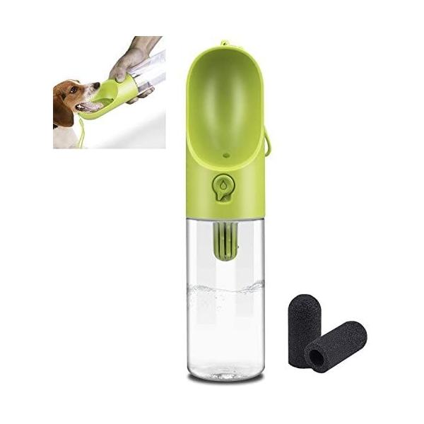Petoom ペット給水器 携帯用水飲み お散歩 猫 犬給水器 ペットボトル 水漏れ防止 交換用活性炭フィルター付き 旅行 ランニング アウトドア Apaproduction Fr