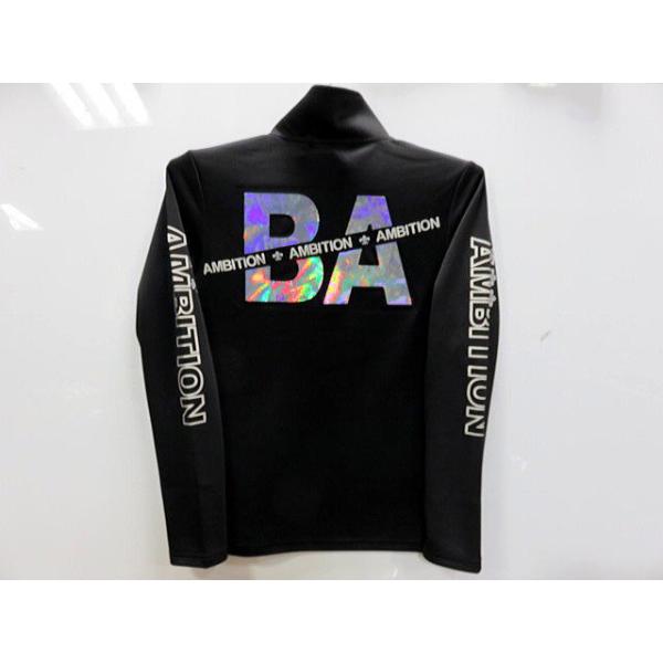 BE AMBITION   ロエンボス＆ラバープリント　 長袖ジップポロシャツ 　ビーアンビション BE AMBITION ロエンボス＆ラバープリント 長袖ジップポロシャツ ビー