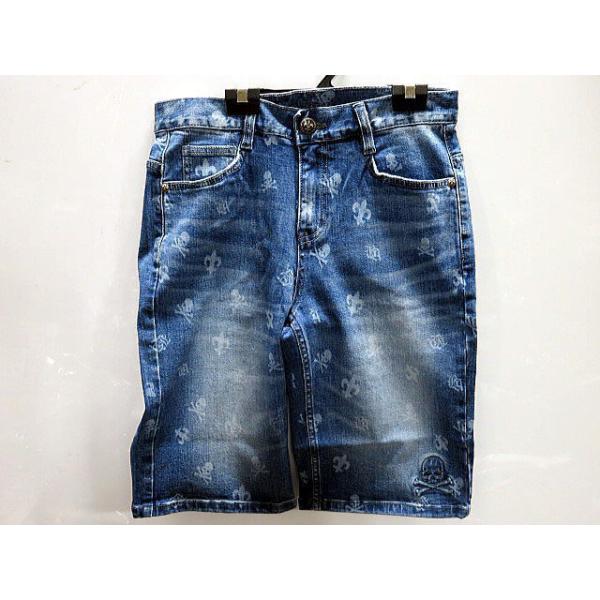 Be Ambition スカル エンボス デニムショートパンツ ビーアンビション