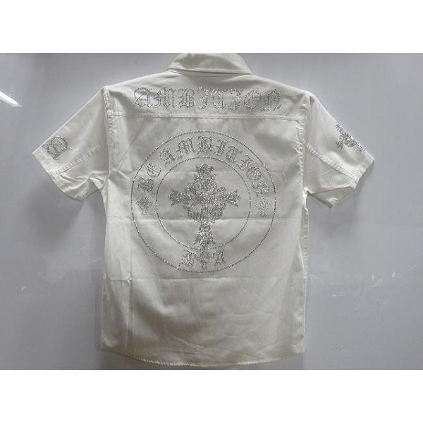 ビーアンビション 半袖シャツ ラインストーンクロス Be Ambition