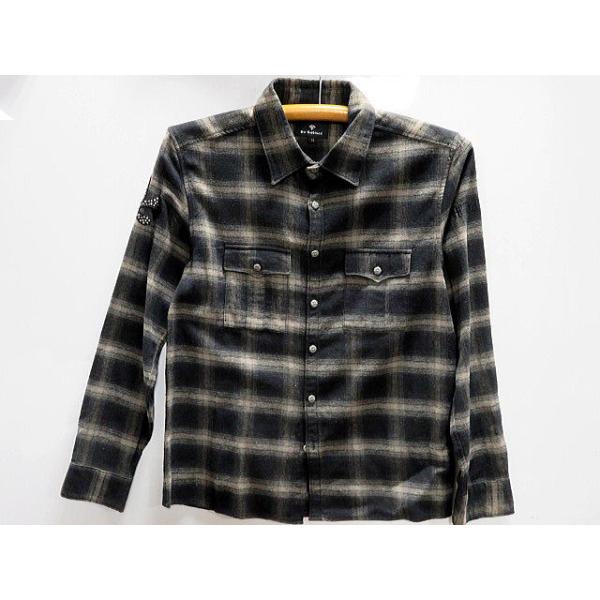 BE AMBITION 長袖シャツ スカルラインストーン ビーアンビション