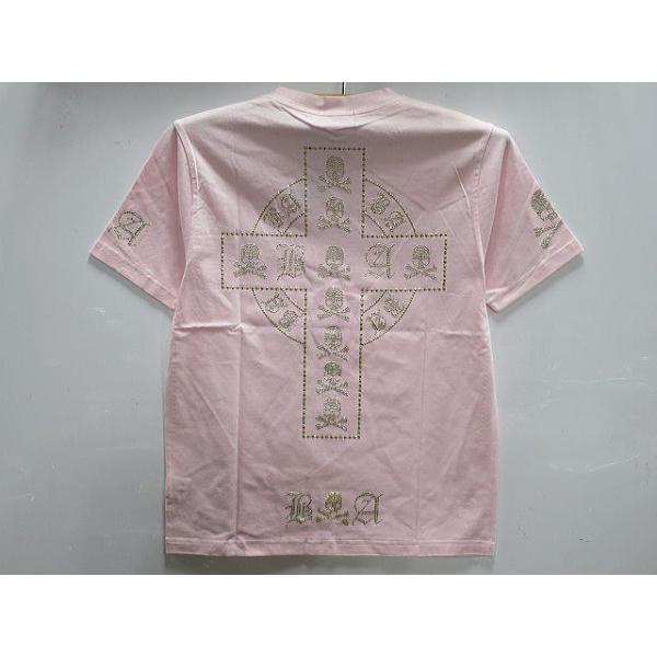 BE AMBITION ラインストーン スカルクロス 半袖Tシャツ ビー