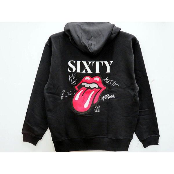 ローリングストーンズ ROLLING STONES X JACKROSE　サイン＆ロゴ　ワンポイント刺繍プルパーカー ROLLING STONES X JACKROSE サイン＆ロゴ ワンポイント刺繍プル