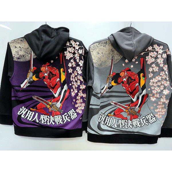 エヴァンゲリオン×錦 月下桜弐号機パーカー EVANGELION × NISHIKI