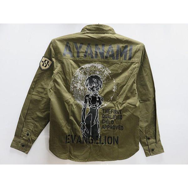 EVANGELION X LOW BLOW KNUCKLE　綾波ミリタリーシャツ　エヴァンゲリオンX ローブローナックルコラボ takafuku1915_ev-541351