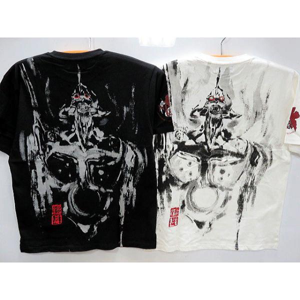 エヴァンゲリヲンX錦コラボ 半袖Tシャツ 墨絵風初号機 咆哮 EVA