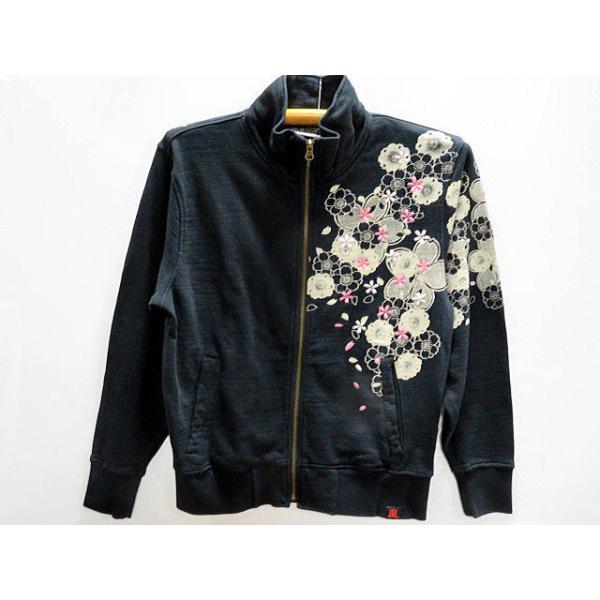 INFINITY インフィニティ 和柄 前開トレーナー 桜刺繍 : takafuku1915