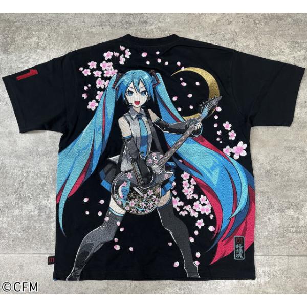 初音ミク×絡繰魂 【初音ミク】桜満開Tee 半袖Tシャツ : takafuku1915