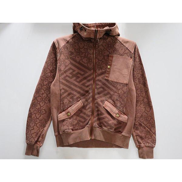 花咲か爺さん　新品未使用　シルク100%　アンサンブル 錦 和柄 紗綾華柄パーカー 桜刺繍 NISHIKI : takafuku1915